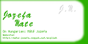 jozefa mate business card